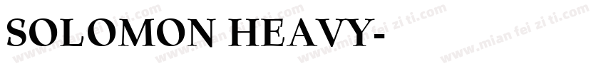 SOLOMON HEAVY字体转换